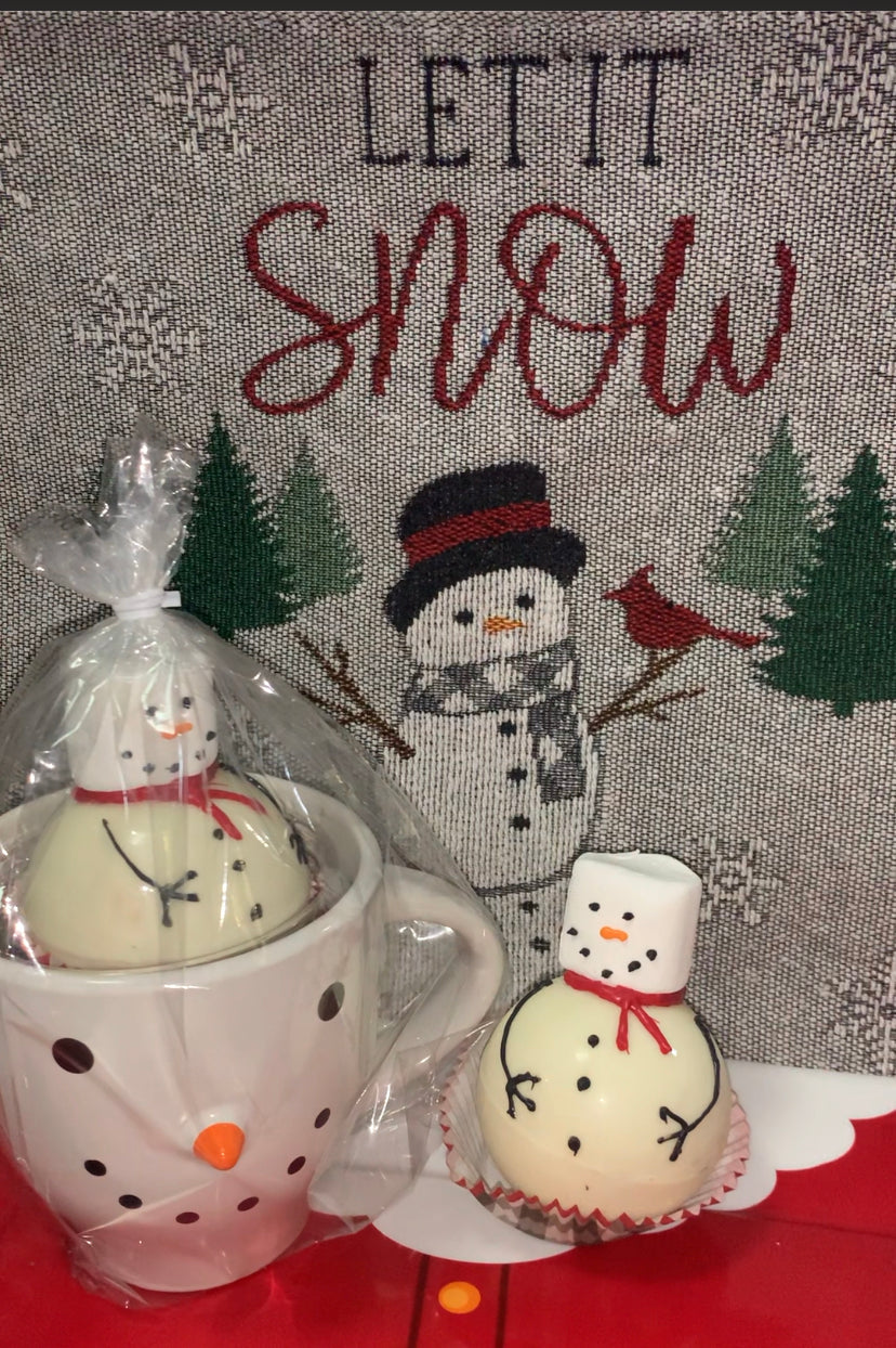 Snowman Mug and Hot Cocoa Bomb Combo